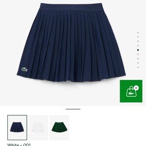 NWT Lacoste Girl’s Navy Pleated Lined Skirt